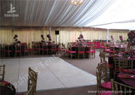 12m Wide Transparent Glass Wall Outside Luxury Wedding Tents Aluminium Frame Tents