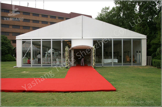 Affitto della tenda di banchetto della tenda foranea di ricevimento nuziale di 350 Seater con le pareti di vetro trasparente