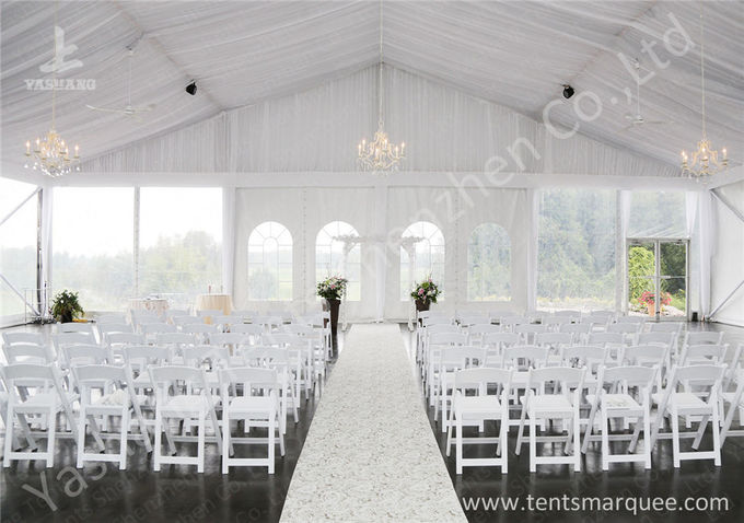 Tenda di lusso di nozze dell'idrorepellente del PVC di tela della struttura di alluminio bianca della coperta